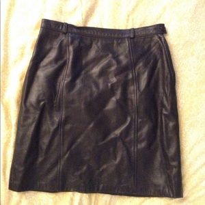Ann Taylor Leather Skirt
